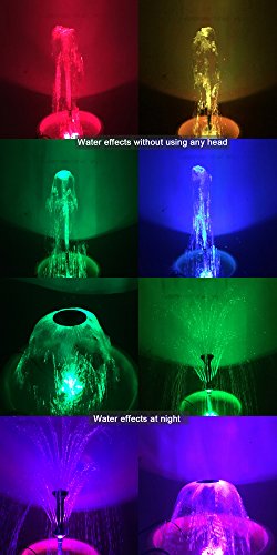 660GPH Submersible Pump with Filter and RGB LED Light B630