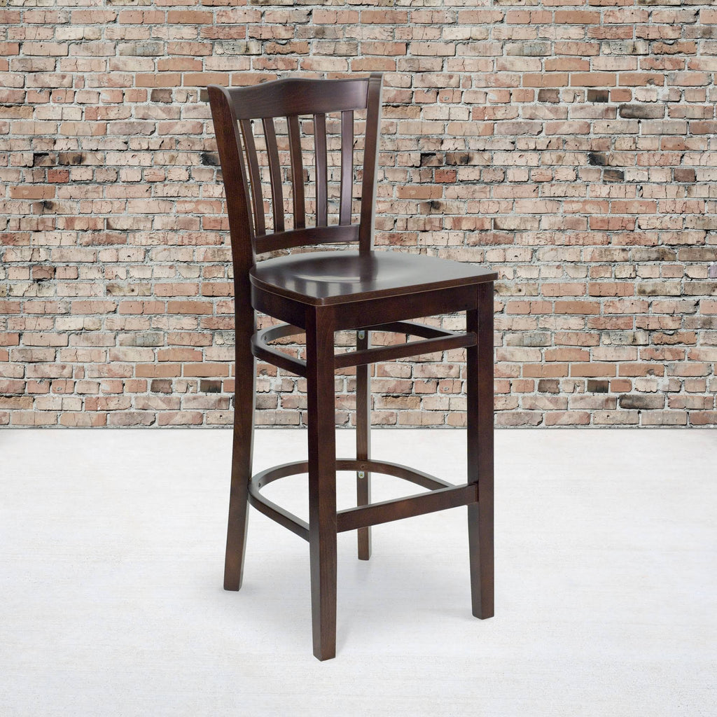Walnut Wood Barstool H28044