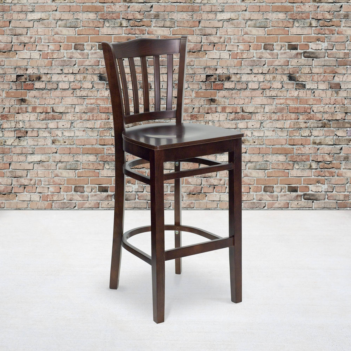 Walnut Wood Barstool H28044